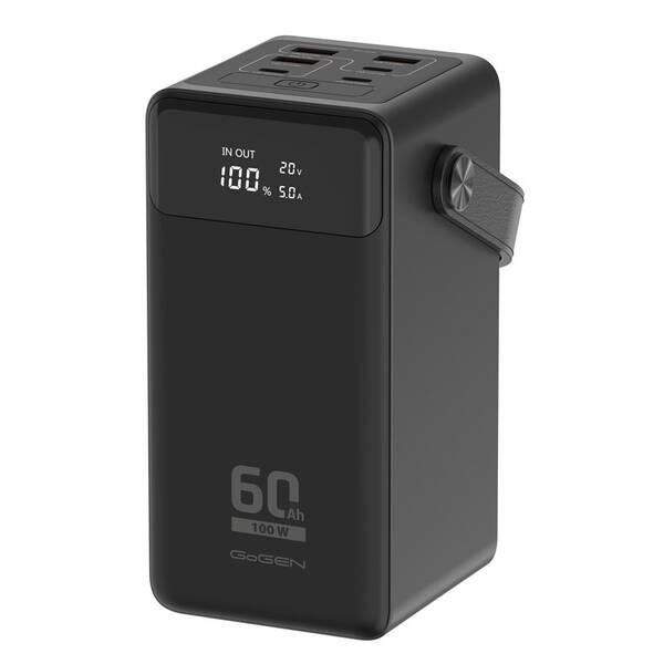 Powerbank GoGEN PB600002B, 60000 mAh, PD 100W čierny

