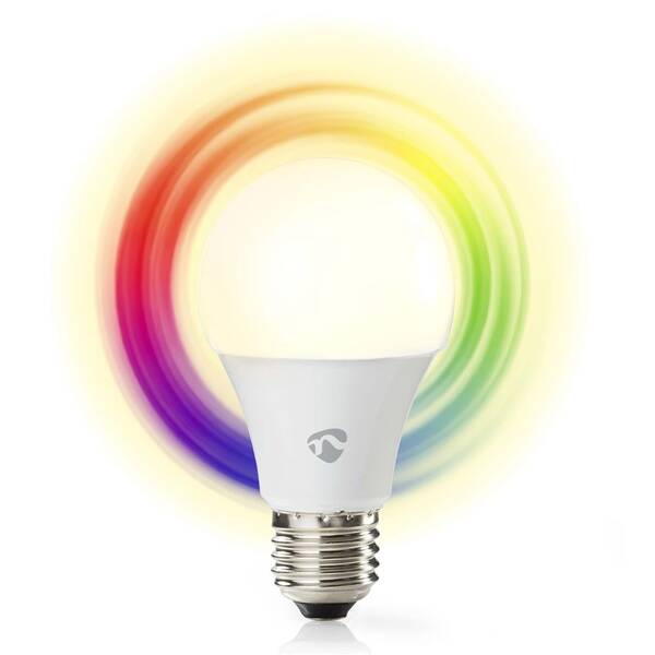 Inteligentná žiarovka Nedis SmartLife klisik, Wi-Fi, E27, 806 lm, 9 W, RGB / Teplá - studená biela 

