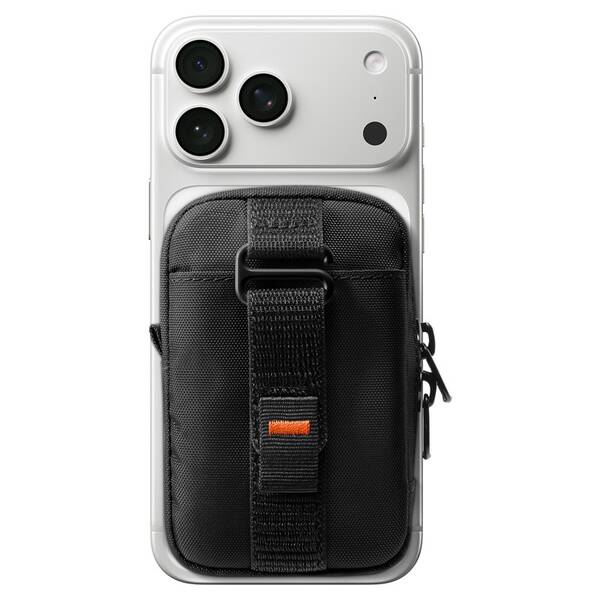 Peňaženka Spigen Portable Organizer Pouch TintapZip MagSafe čierna/oranžová

