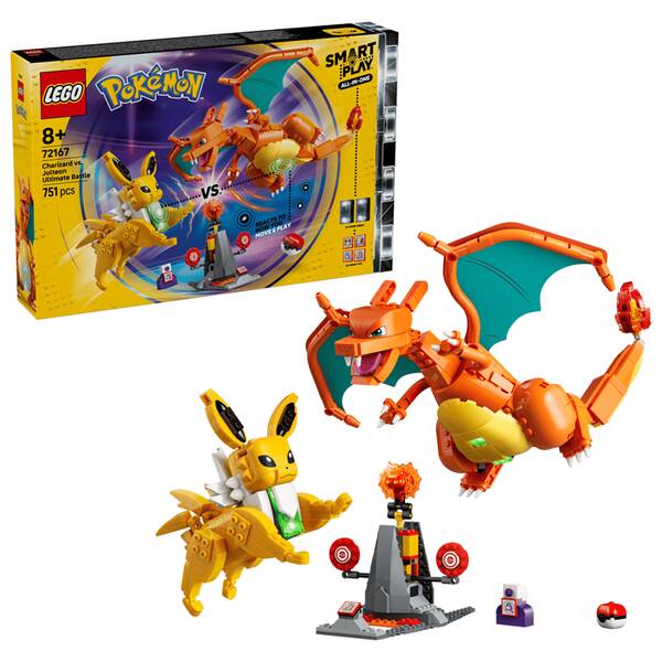 Stavebnica LEGO® Pokémon™ 72167 SMART Play™: Charizard vs. Jolteon – rozhodujúci súboj 


