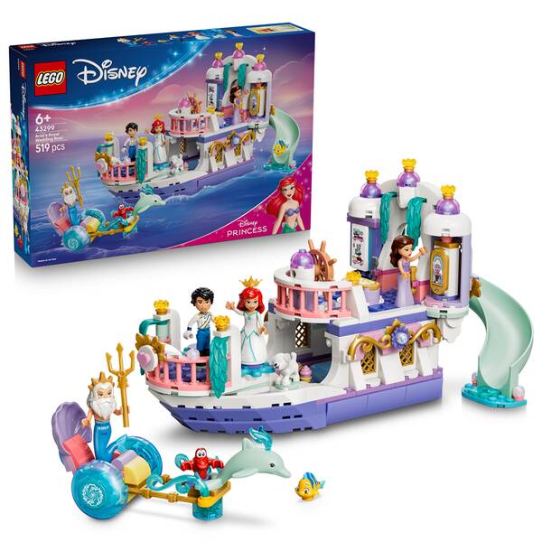 Stavebnica LEGO® │ Disney 43299 Arielina kráľovská svadobná loď 

