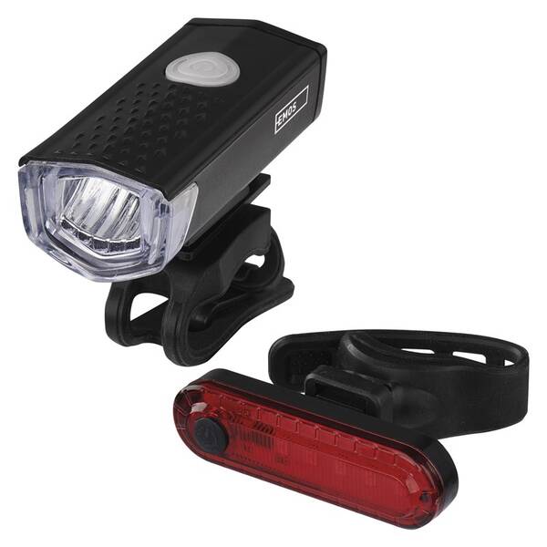 Lampáš EMOS LED predné + zadné, nabíjacie, na bicykel, 90 lm 

