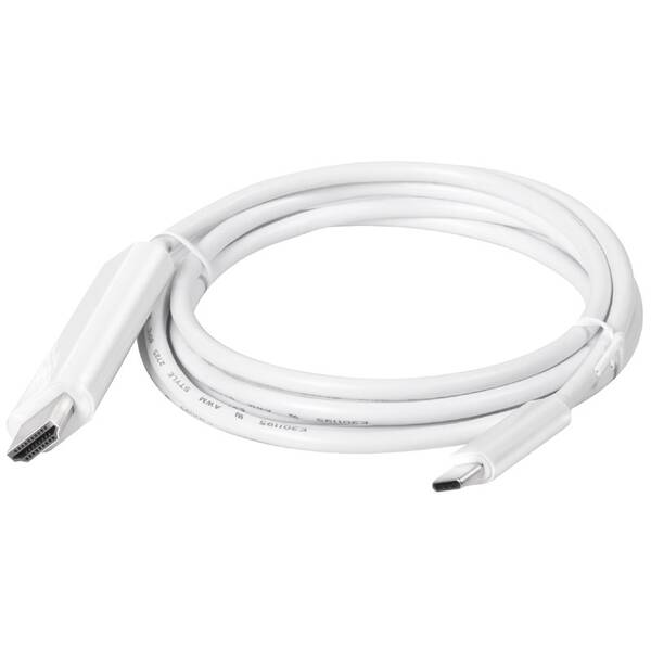 Kábel Club3D USB-C/HDMI 2.0 4K60Hz, UHD, 1,8m biely

