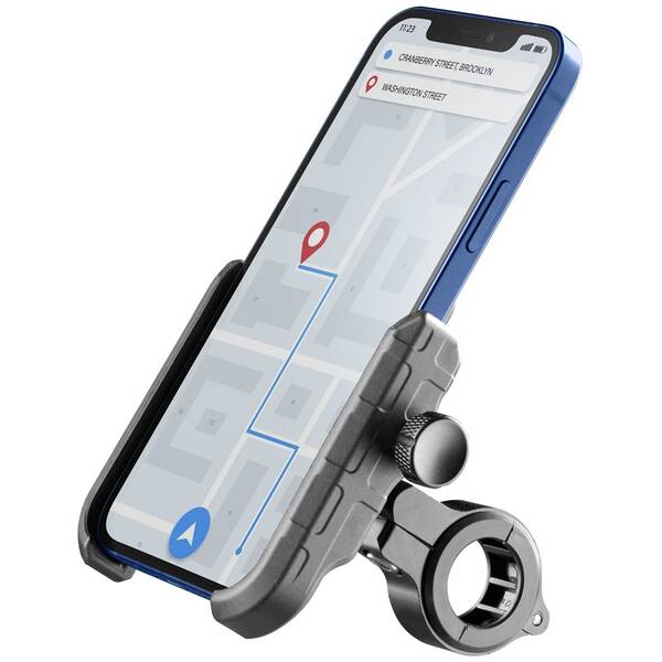 Držiak na mobil CellularLine Rider Steel na riadidlá pre motorku aj bicykel čierny

