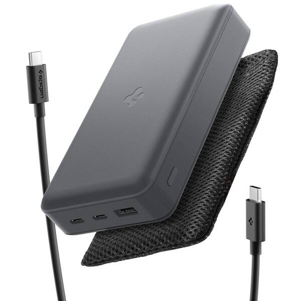 Powerbank Spigen Essential 30 W, 30000 mAh sivý

