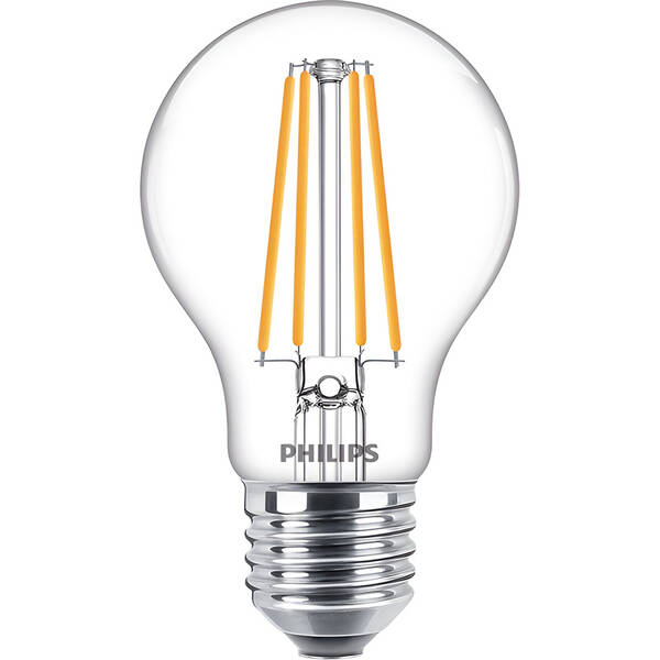 LED žiarovka Philips klasik, 8,5W, E27, teplá biela 

