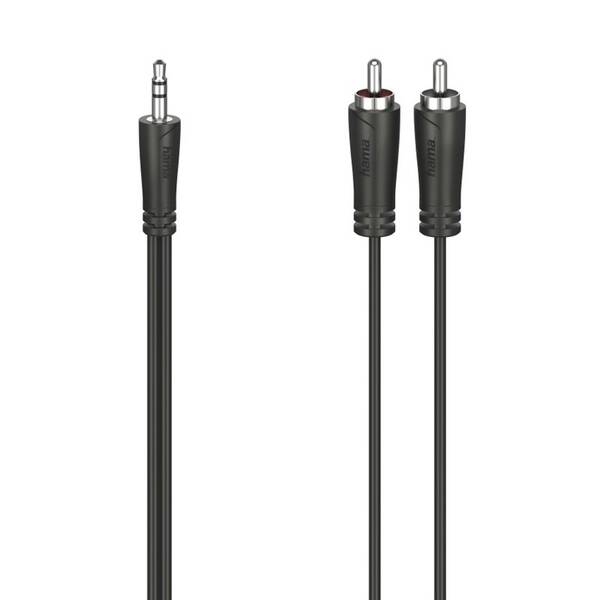Kábel Hama Jack 3,5 mm / 2x cinch (RCA), 1,5 m čierny

