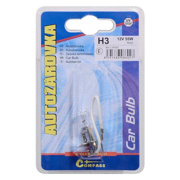 Autožiarovka Compass 08602 12V H3 55W Pk22s (1 ks) 

