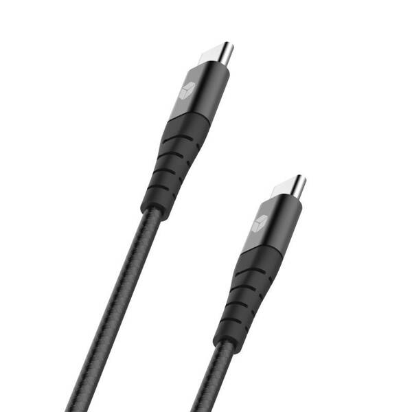 Kábel Sturdo USB-C/USB-C, 100W, 1,5m čierny

