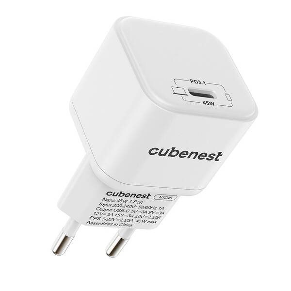 Nabíjačka do siete Cubenest PD Nano Adapter 45W N1D45 biela

