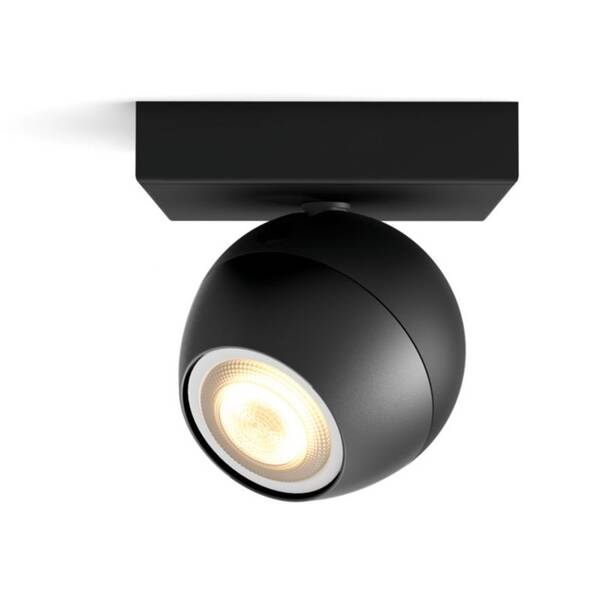 Bodové svietidlo Philips Buckram White Ambiance Spot, bez ovládača čierne

