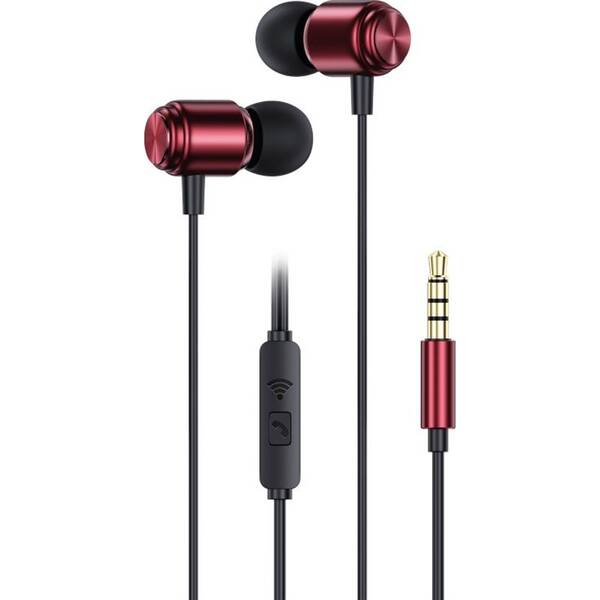 Slúchadlá WG HF Stereo 3,5 mm jack červená


