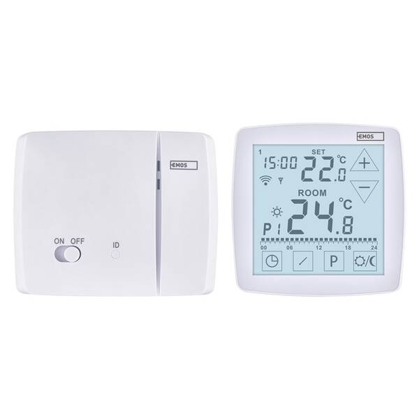 Termostat EMOS GoSmart, izbový, programovateľný, bezdrôtový, WiFi biely

