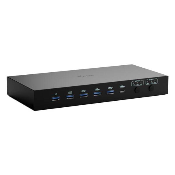 Dokovacia stanica i-tec USB-C KVM station for 3 Hosts, Dual Display, PD 1x 92W/2x 65W čierna


