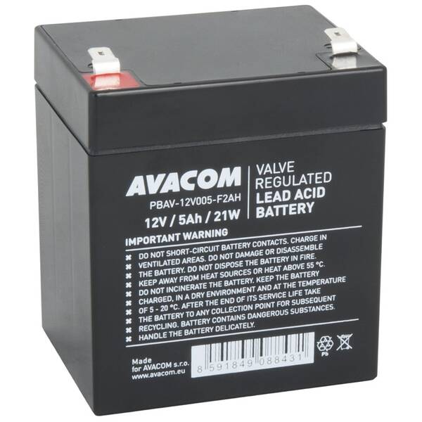Olovený akumulátor Avacom 12V 5Ah F2 HighRate 

