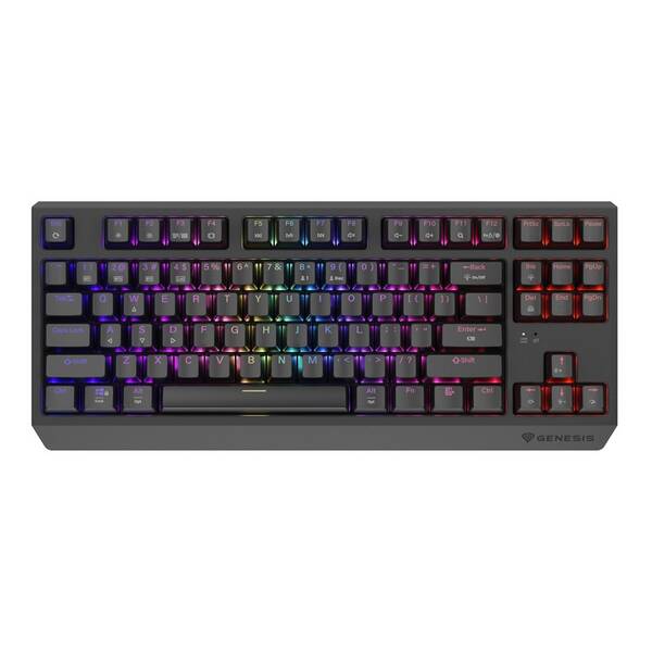 Klávesnica Genesis THOR 230, TKL, RGB, Outemu Red, bezdrôtová, US layout čierna

