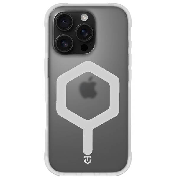 Kryt na mobil Tactical MagForce Hexagon na Apple iPhone 16 Pro biely/priehľadný

