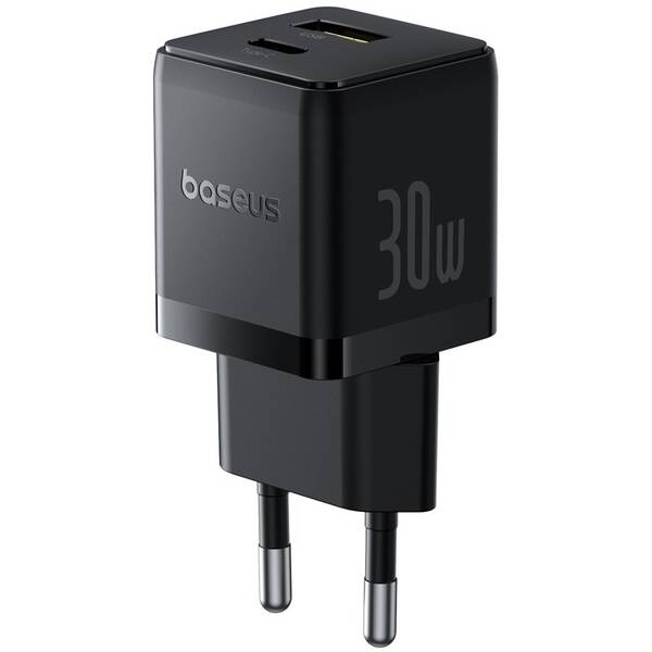 Nabíjačka do siete Baseus Palm 30W 1xUSB-A 1xUSB-C PD QC 3.0 čierna


