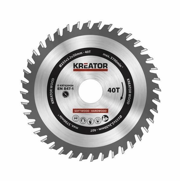 Pílový kotúč Kreator KRT020436 235mm 40T 

