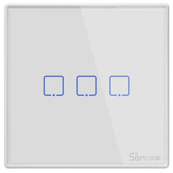 Vypínač Sonoff wireless 433MHz smart wall switch T2EU3C-RF (3-channel) 

