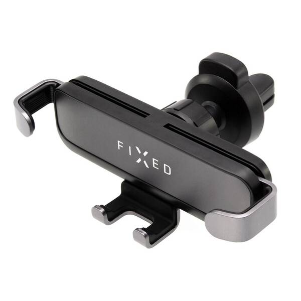 Držiak na mobil FIXED Gravity s uchytením do mriežky ventilácie alebo na palubnú dosku sivý

