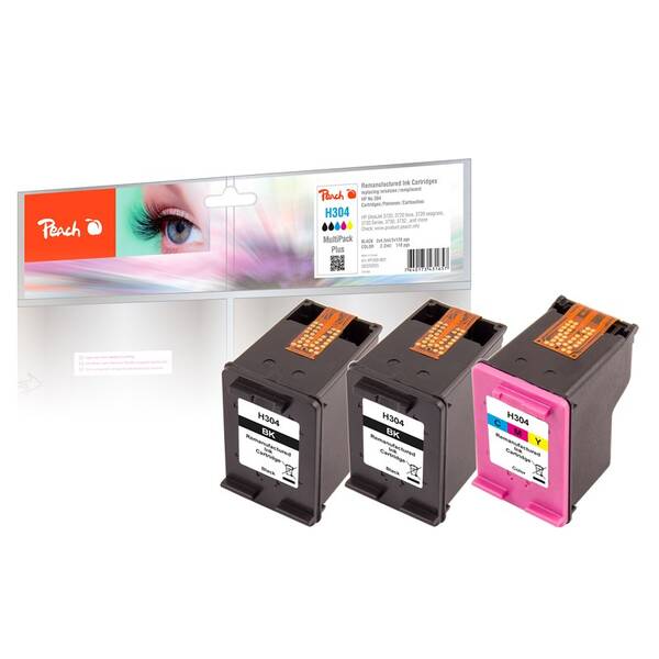 Cartridge Peach HP 304, MultiPack Plus, 2x 120/110 strán - CMYK 

