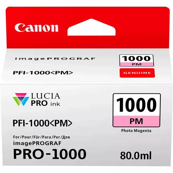 Cartridge Canon PFI-1000 PM, 80 ml, foto purpurová 

