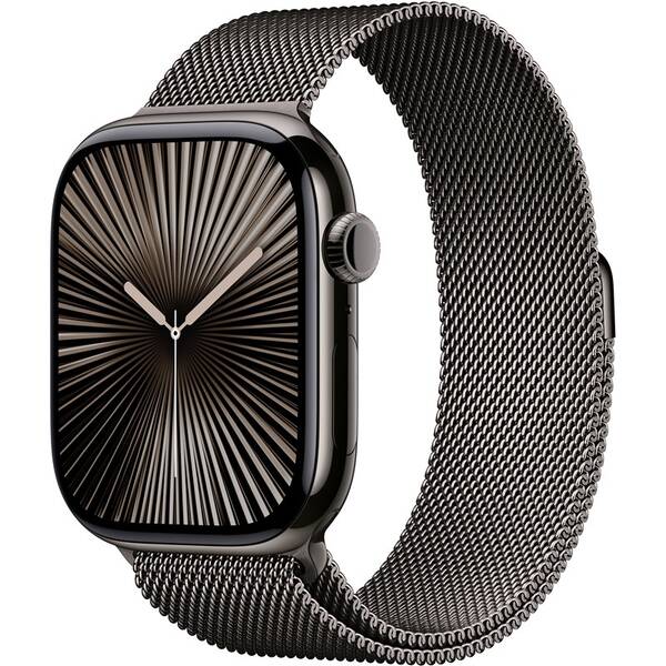 Inteligentné hodinky Apple GPS + Cellular 42mm bridlicovo sivý titán - bridlicovo sivý milánsky ťah 

