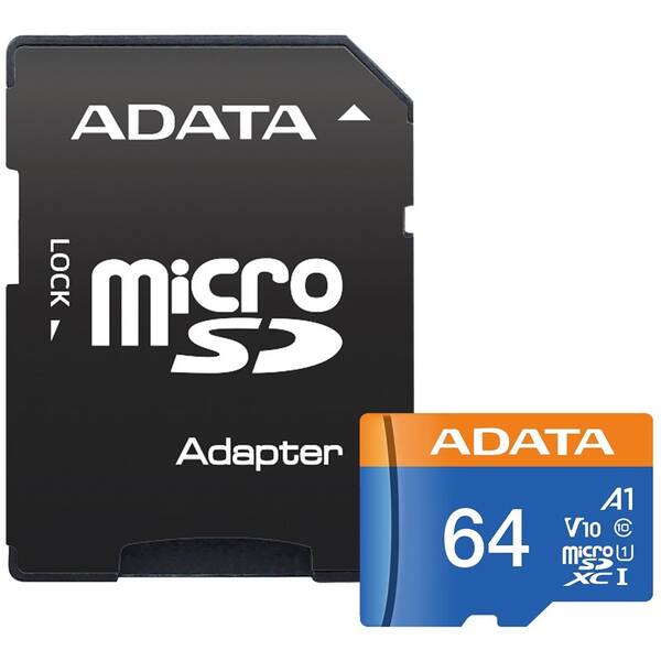 Pamäťová karta ADATA Premier MicroSDXC 64GB UHS-I (85R/25W) + adaptér 

