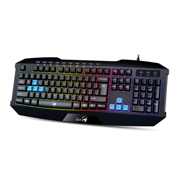 Klávesnica Genius Scorpion K215, CZ/SK čierna/modrá

