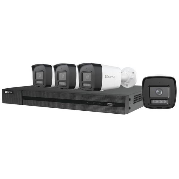 Kamerový systém EZVIZ X5K PoE KIT (NVR X5K + 4x kamera H3K PoE 4K) čierny/biely

