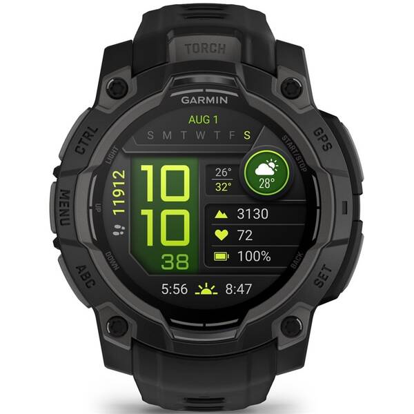 Inteligentné hodinky Garmin Instinct 3 - 45 mm AMOLED - Black / Black Band 

