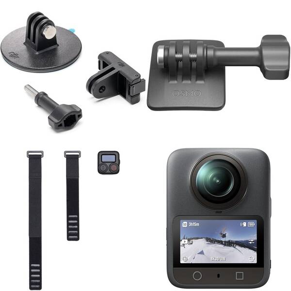 Outdoorová kamera DJI Osmo 360 Adventure Combo Motorcycle Bundle sivá

