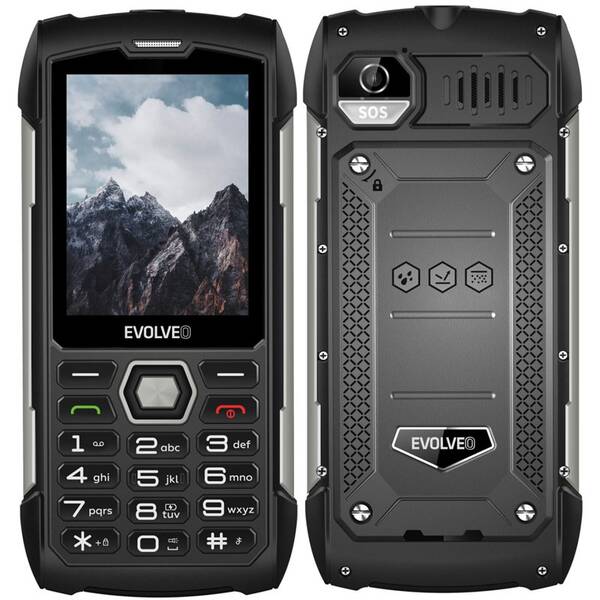 Mobilný telefón Evolveo StrongPhone H1 čierny/strieborný

