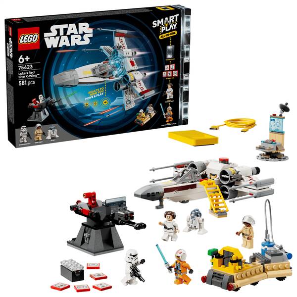 Stavebnica LEGO® Star Wars™ 75423 SMART Play™: Luke a jeho stíhačka Red Five X-Wing™ 

