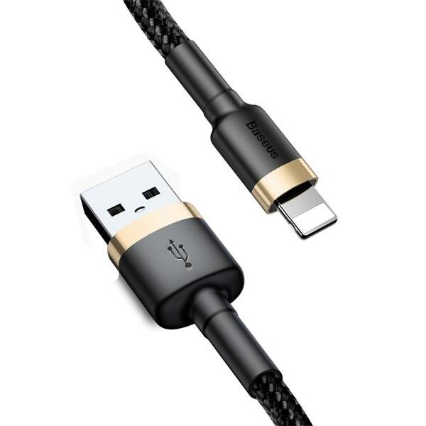 Kábel Baseus Cafule USB/Lightning, 3m čierny/zlatý

