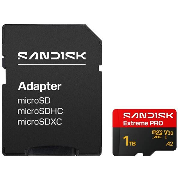 Pamäťová karta SANDISK 1TB UHS-I U3 (250R/170W) + SD apaptér 


