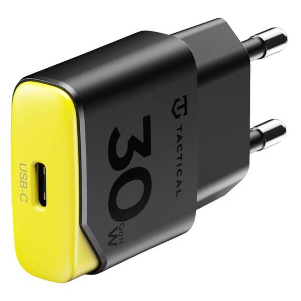 Nabíjačka do siete Tactical Minimi GaN 30W, 1×USB-C čierna/žltá


