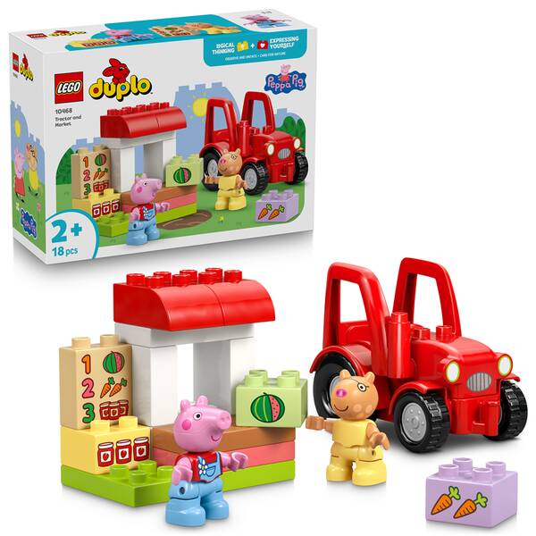 Stavebnica LEGO® DUPLO® Prasiatko Peppa  10468 Traktor a trh 

