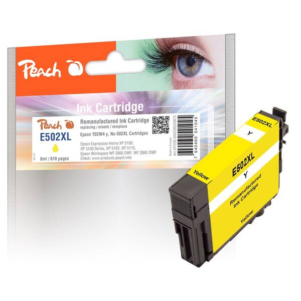 Cartridge Peach Epson 502XL, T02W4, 610 strán žltá


