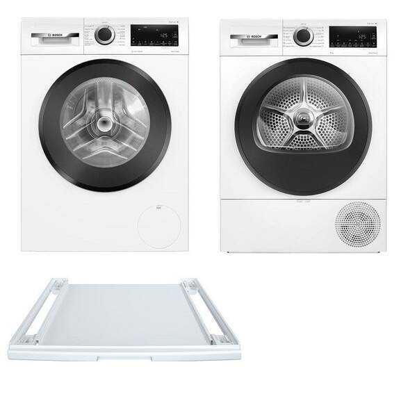 Set výrobkov Bosch WGG244Z5CS + WQG243DNCS + WTZ27400 biely

