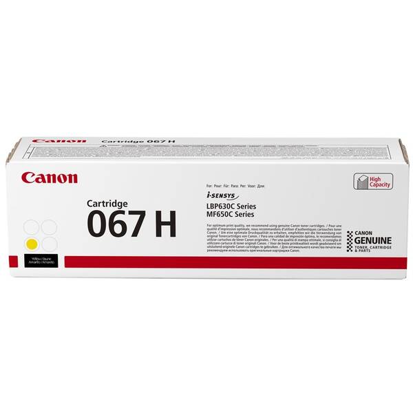 Toner Canon 067 H Y, 2350 strán žltý

