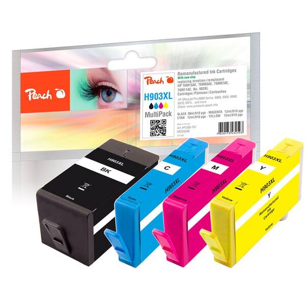 Cartridge Peach HP 903XL, MultiPack, 4x 910 strán - CMYK 

