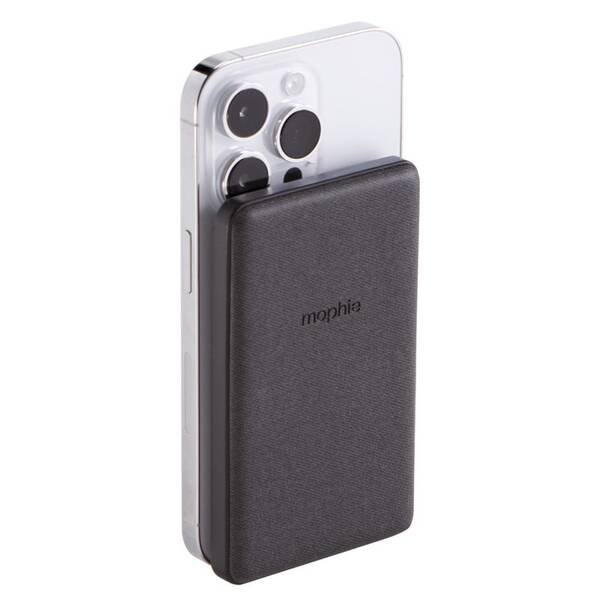 Powerbank Mophie 12W, 5000 mAh, snap + Juicepack mini, 1x USB-C, Snap adaptér + USB-C kábel čierny

