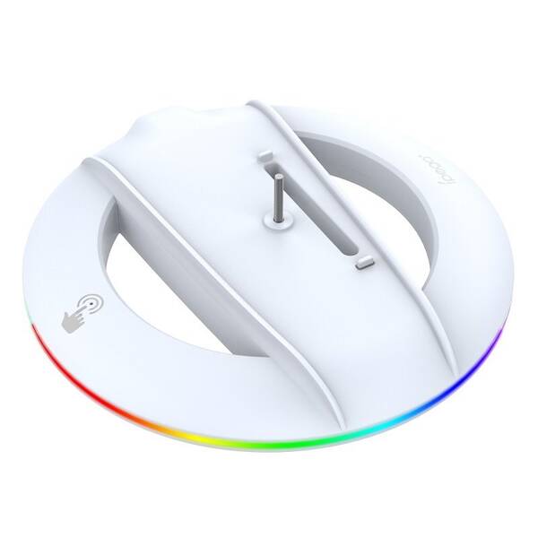 Stojan iPega P5S025S vertikálne s RGB pre PS5 Slim biely

