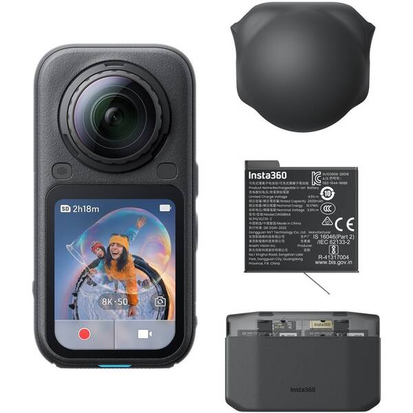 Outdoorová kamera Insta360 X6 Essentials Bundle čierna

