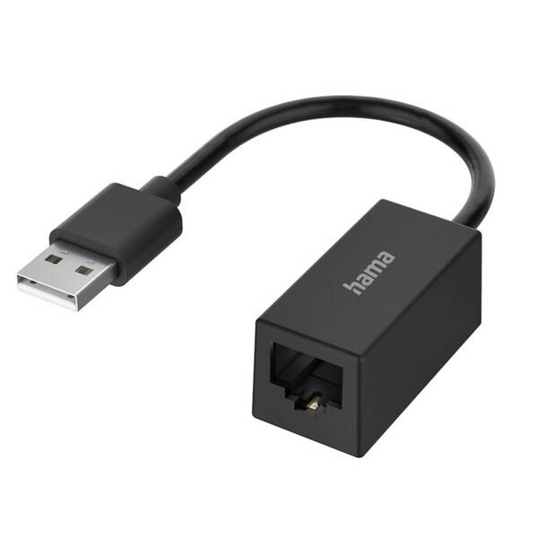Redukcia Hama USB (M)/RJ45 (F) čierna


