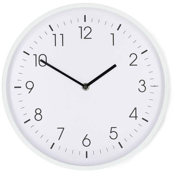 Nástenné hodiny Nedis CLWA1226WT biele

