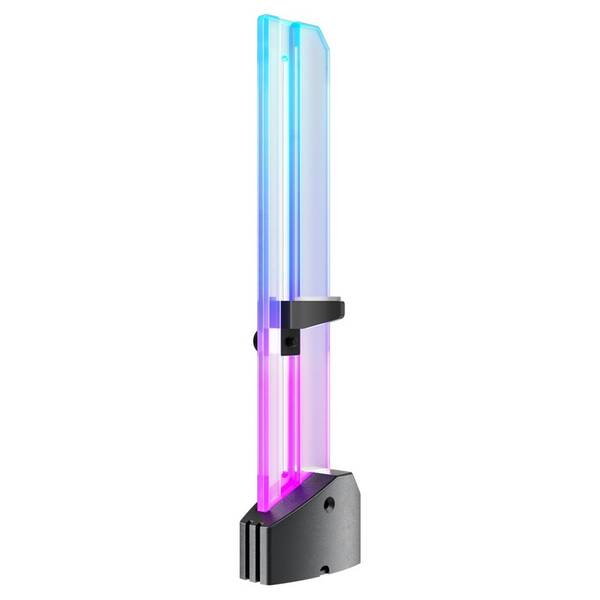 Držiak 1stCOOL GPU Standing Holder Al Magnetic AURA aRGB priehľadný

