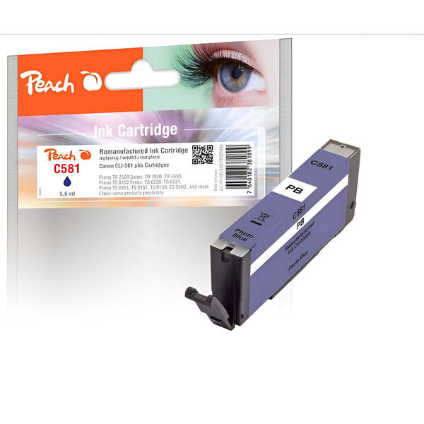 Cartridge Peach Canon PGI-580XL, 17ml čierna

